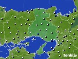 兵庫県のアメダス実況(風向・風速)(2015年01月06日)