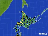 北海道地方のアメダス実況(積雪深)(2015年01月07日)