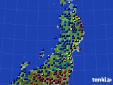 2015年01月07日の東北地方のアメダス(日照時間)