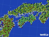 四国地方のアメダス実況(日照時間)(2015年01月07日)