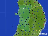 2015年01月07日の秋田県のアメダス(日照時間)