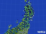 2015年01月07日の東北地方のアメダス(気温)