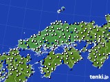 中国地方のアメダス実況(風向・風速)(2015年01月07日)