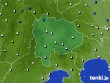 山梨県のアメダス実況(風向・風速)(2015年01月07日)