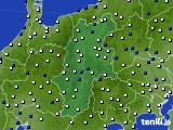 長野県のアメダス実況(風向・風速)(2015年01月07日)