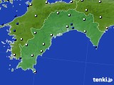 高知県のアメダス実況(風向・風速)(2015年01月07日)