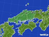 中国地方のアメダス実況(降水量)(2015年01月08日)