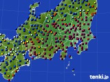 関東・甲信地方のアメダス実況(日照時間)(2015年01月08日)