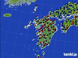 九州地方のアメダス実況(日照時間)(2015年01月08日)