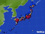 アメダス実況(日照時間)(2015年01月08日)