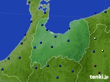 富山県のアメダス実況(日照時間)(2015年01月08日)