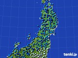 2015年01月08日の東北地方のアメダス(気温)