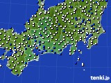 東海地方のアメダス実況(風向・風速)(2015年01月08日)