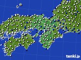 近畿地方のアメダス実況(風向・風速)(2015年01月08日)
