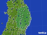 岩手県のアメダス実況(風向・風速)(2015年01月08日)