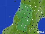 山形県のアメダス実況(風向・風速)(2015年01月08日)