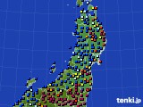 東北地方のアメダス実況(日照時間)(2015年01月09日)