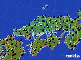 中国地方のアメダス実況(日照時間)(2015年01月09日)