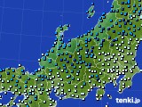 北陸地方のアメダス実況(気温)(2015年01月09日)