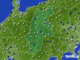 長野県のアメダス実況(風向・風速)(2015年01月09日)