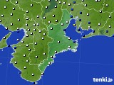 2015年01月09日の三重県のアメダス(風向・風速)