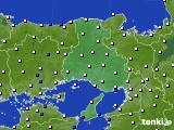 兵庫県のアメダス実況(風向・風速)(2015年01月09日)