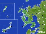 2015年01月09日の長崎県のアメダス(風向・風速)