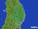 岩手県のアメダス実況(風向・風速)(2015年01月09日)
