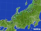 北陸地方のアメダス実況(降水量)(2015年01月10日)