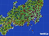 関東・甲信地方のアメダス実況(日照時間)(2015年01月10日)