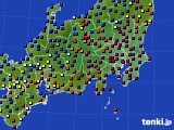 関東・甲信地方のアメダス実況(日照時間)(2015年01月10日)