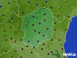 栃木県のアメダス実況(日照時間)(2015年01月10日)