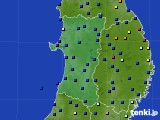 2015年01月10日の秋田県のアメダス(日照時間)