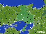 兵庫県のアメダス実況(気温)(2015年01月10日)