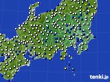 関東・甲信地方のアメダス実況(風向・風速)(2015年01月10日)