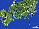 東海地方のアメダス実況(風向・風速)(2015年01月10日)