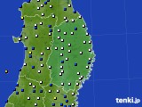 岩手県のアメダス実況(風向・風速)(2015年01月10日)