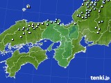 近畿地方のアメダス実況(降水量)(2015年01月11日)