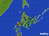 北海道地方のアメダス実況(積雪深)(2015年01月11日)