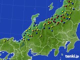 北陸地方のアメダス実況(積雪深)(2015年01月11日)