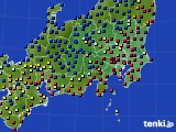 関東・甲信地方のアメダス実況(日照時間)(2015年01月11日)