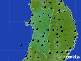 秋田県のアメダス実況(気温)(2015年01月11日)