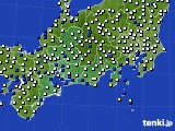 東海地方のアメダス実況(風向・風速)(2015年01月11日)