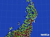 2015年01月12日の東北地方のアメダス(日照時間)