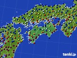 四国地方のアメダス実況(日照時間)(2015年01月12日)