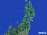 東北地方のアメダス実況(気温)(2015年01月12日)