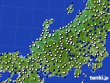 北陸地方のアメダス実況(風向・風速)(2015年01月12日)