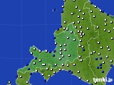 道央のアメダス実況(風向・風速)(2015年01月12日)