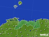 鳥取県のアメダス実況(風向・風速)(2015年01月12日)