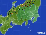 関東・甲信地方のアメダス実況(積雪深)(2015年01月13日)